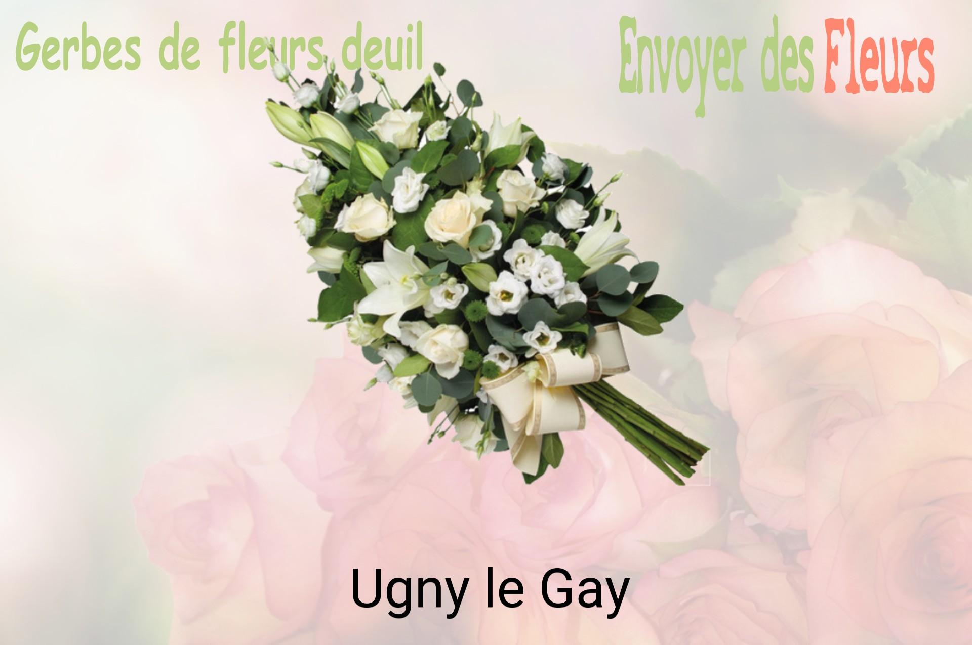 Gerbe de fleurs de deuil livrée à Ugny-le-Gay